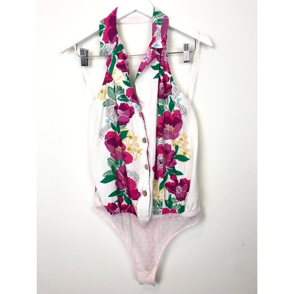 Free People Tops - Free People Offshore Halter Bodysuit